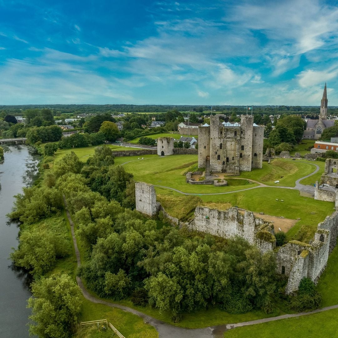 Trim Castle, the largest Anglo-Norman fortification in Ireland, on the banks of the River Boyne
